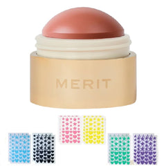 M Flush Balm Cream Blush Soft Peach compact shows natural glow on skin