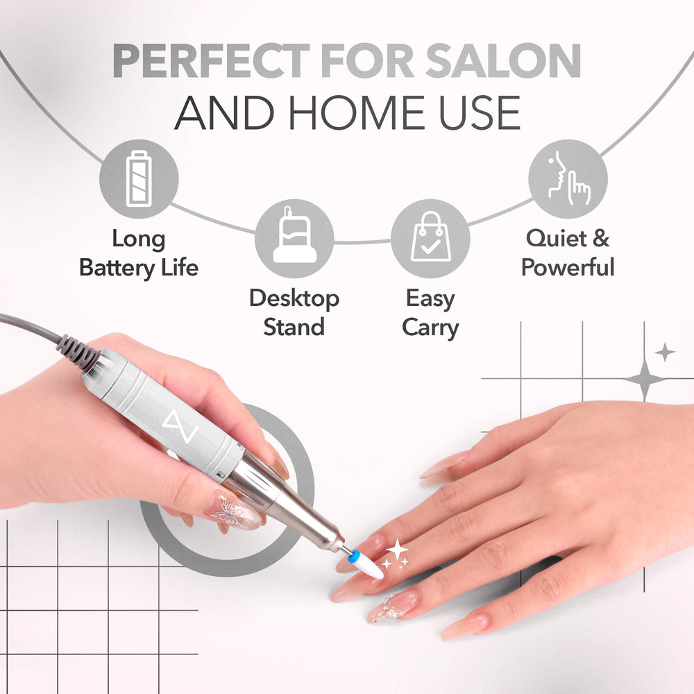 M Mase acetone-resistant aluminum casing protects the unit during polish removal.