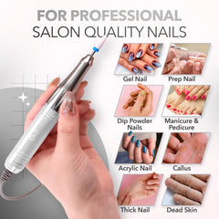 M Mase cordless nail drill battery emphasizes portable use on the go.