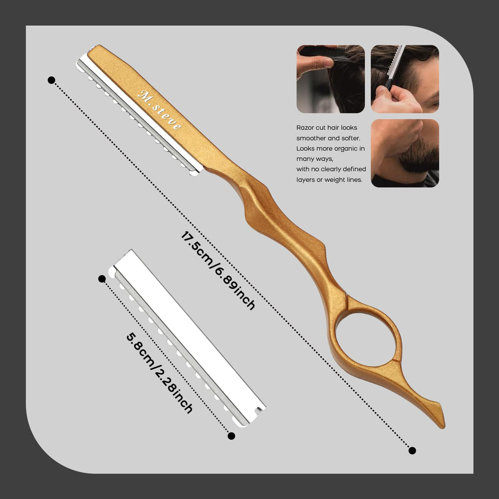 M.steve replacement-blades close-up highlighting rust-resistant stainless steel blades.