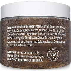 M3 Naturals Arabica Coffee Scrub hands application shows gentle exfoliation.