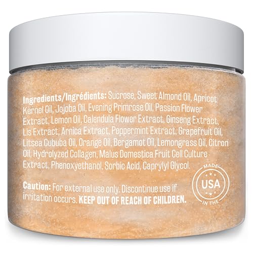 M3 Naturals Brown Sugar Scrub body texture closeup hints smoothing and moisture