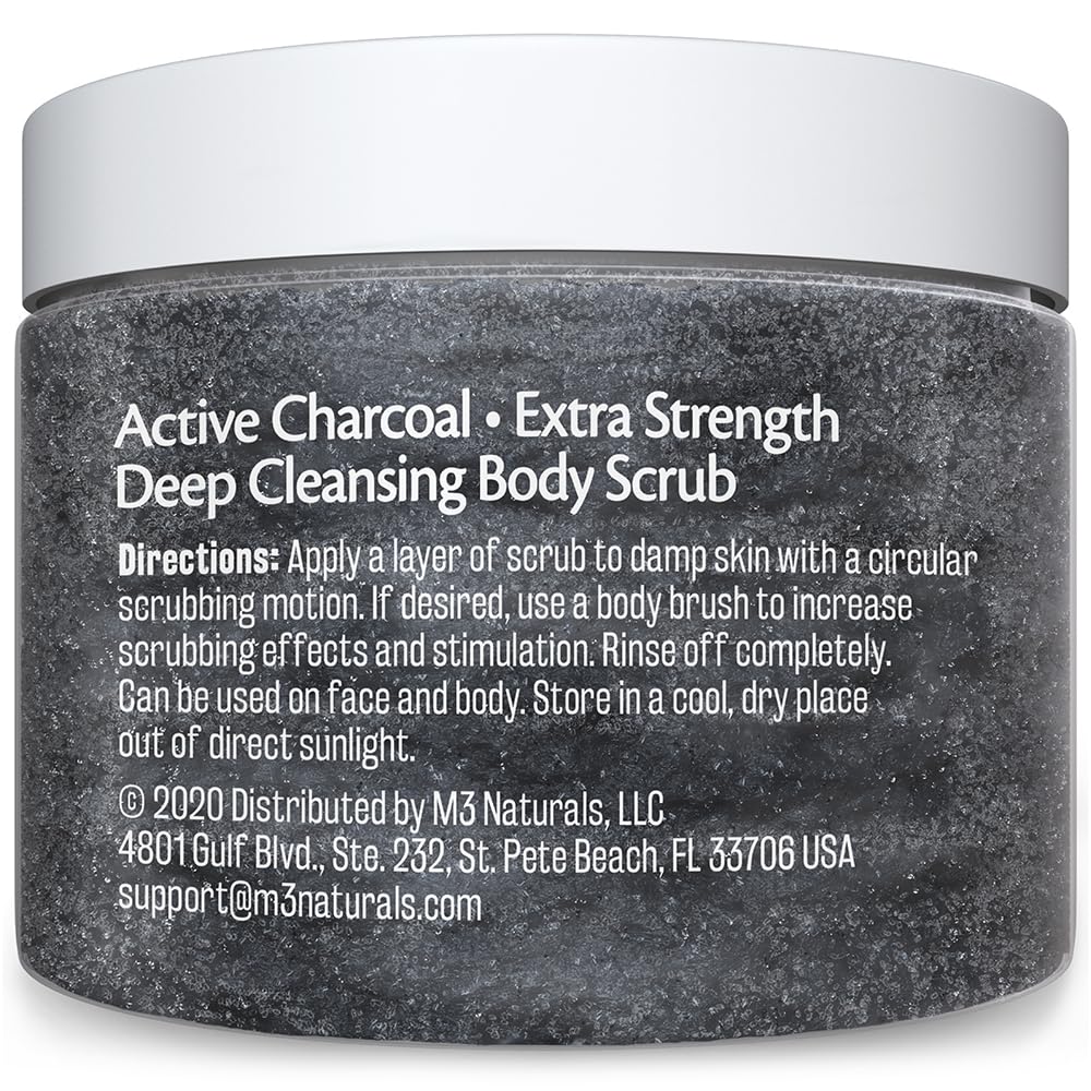 M3 Naturals armpit detox routine using charcoal scrub on underarm area.