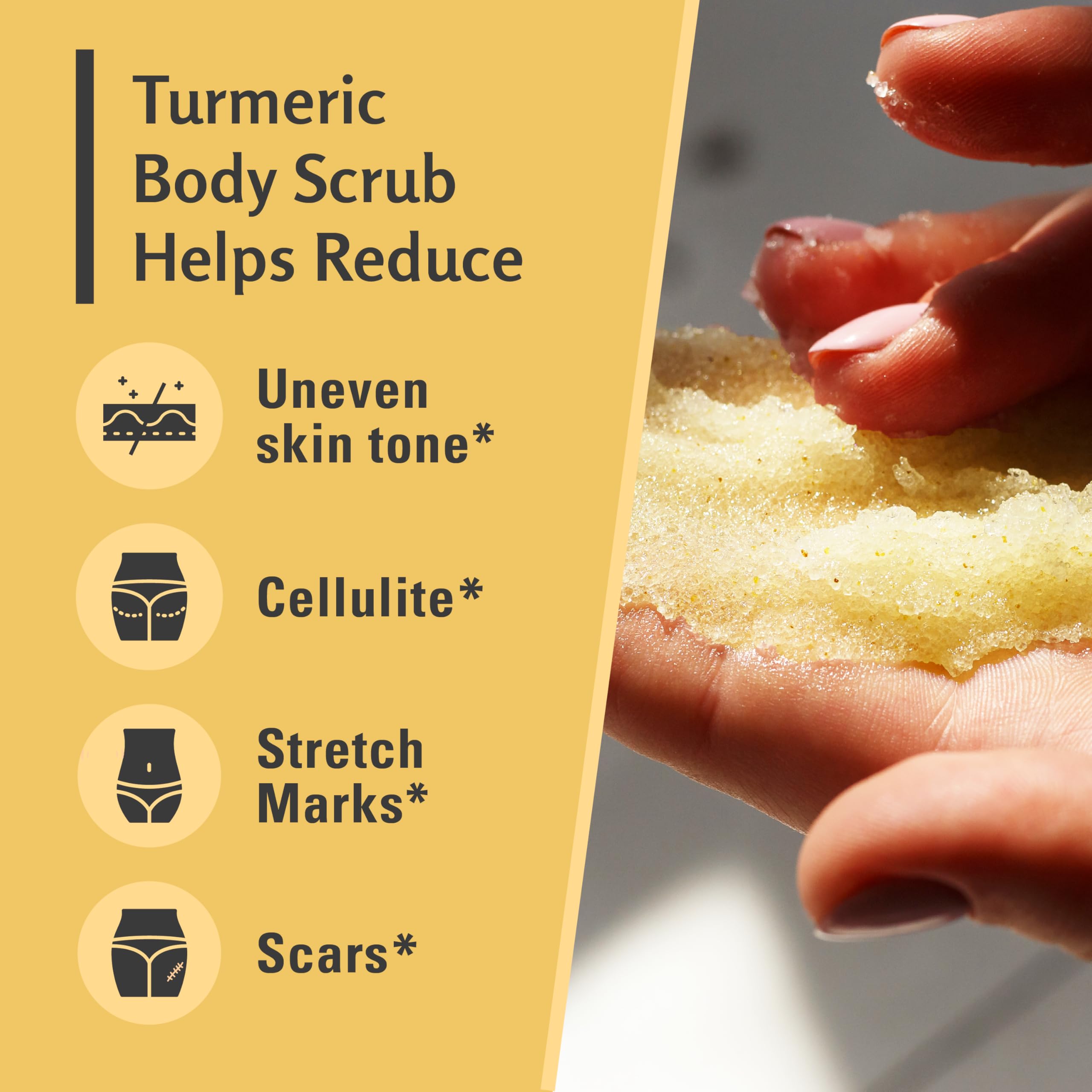 M3 Naturals full-body-exfoliation grid emphasizes overall skin softness and tone.