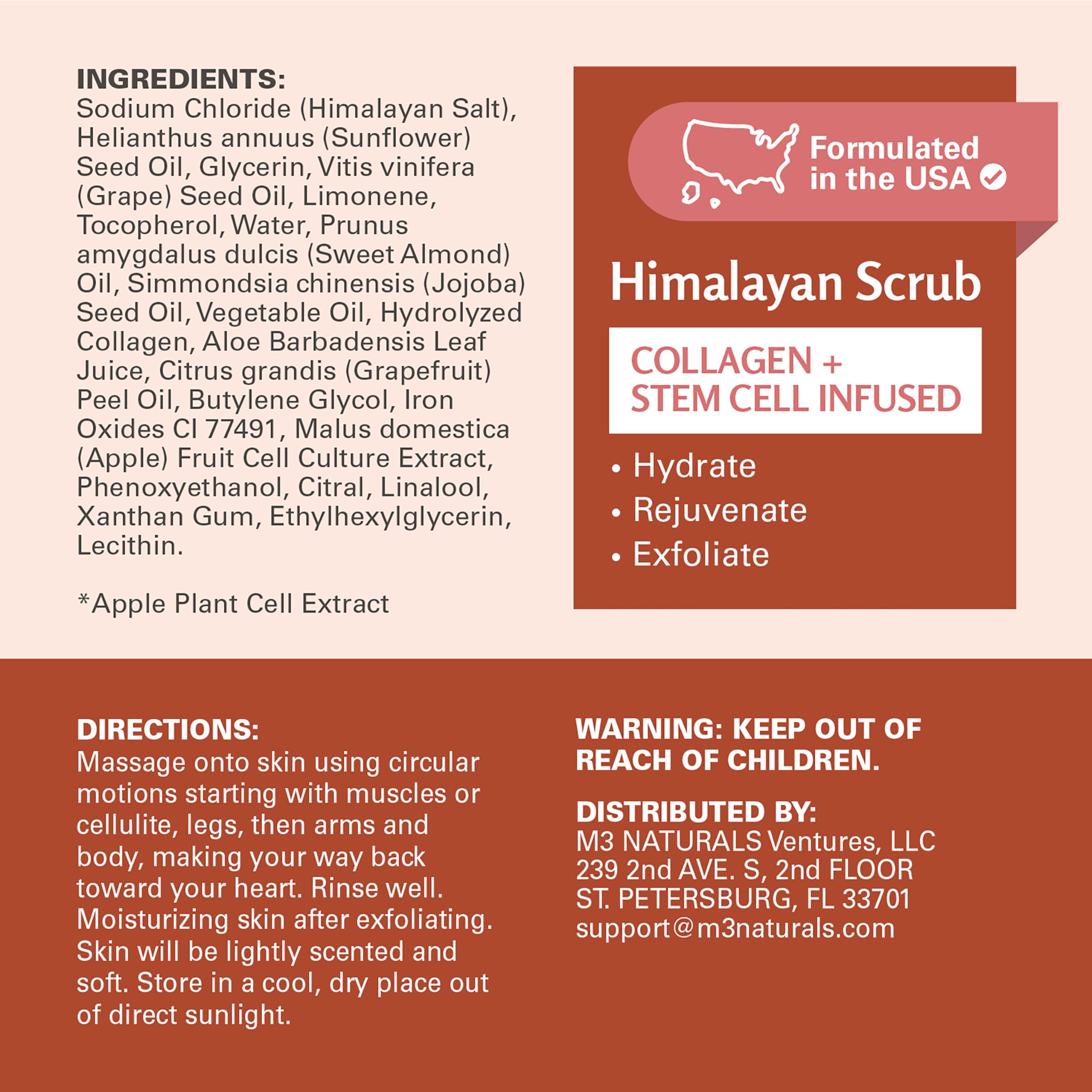 M3 Naturals Himalayan Salt Scrub foot-care shot emphasizes spa-like pedicure at home.