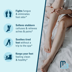 M3 Naturals Dead Sea salts present for skin-softening foot care