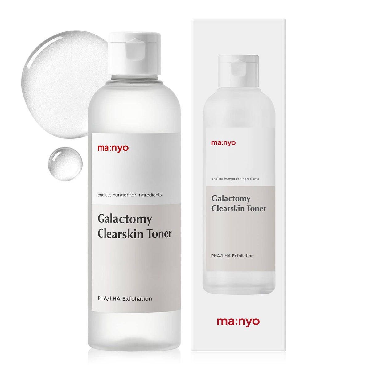 ma:nyo Galactomy Clear Skin Toner bottle front for hydration and glow