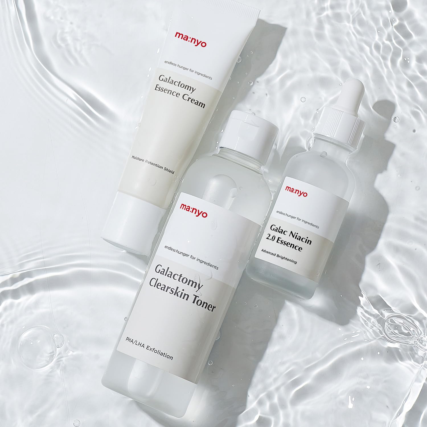 ma:nyo Galactomy Clear Skin Toner routine setup for skincare
