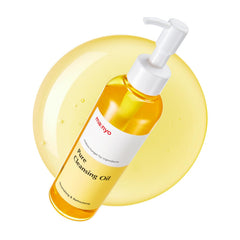 ma:nyo Pure Cleansing Oil bottle front view, ready to dissolve makeup and sunscreen.