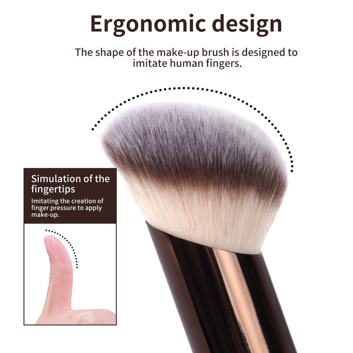MAANGE coffee-tone handle brush image storage-friendly design