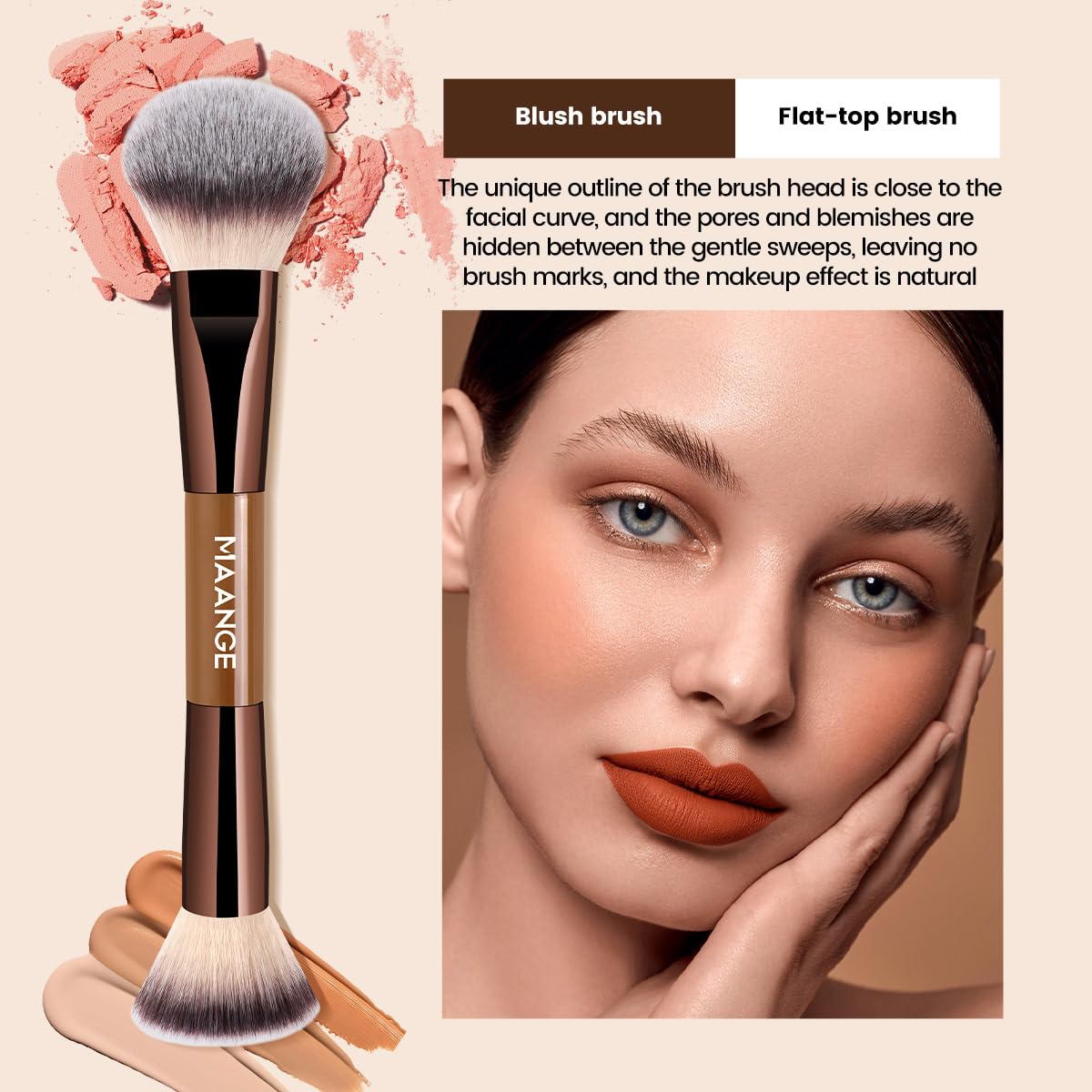 MAANGE concealer brush with dense head for precise coverage