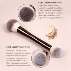 MAANGE duo-ended foundation brush bristles closeup for smooth application