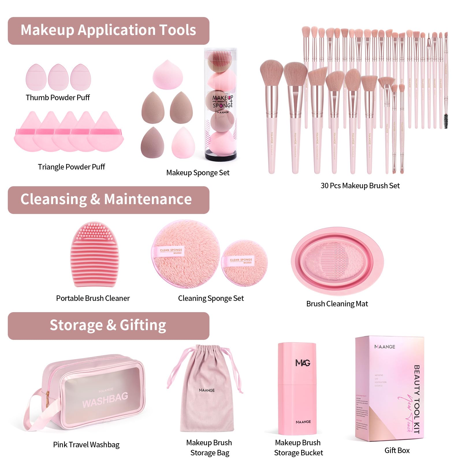 MAANGE ergonomic brush handle design improves grip and control