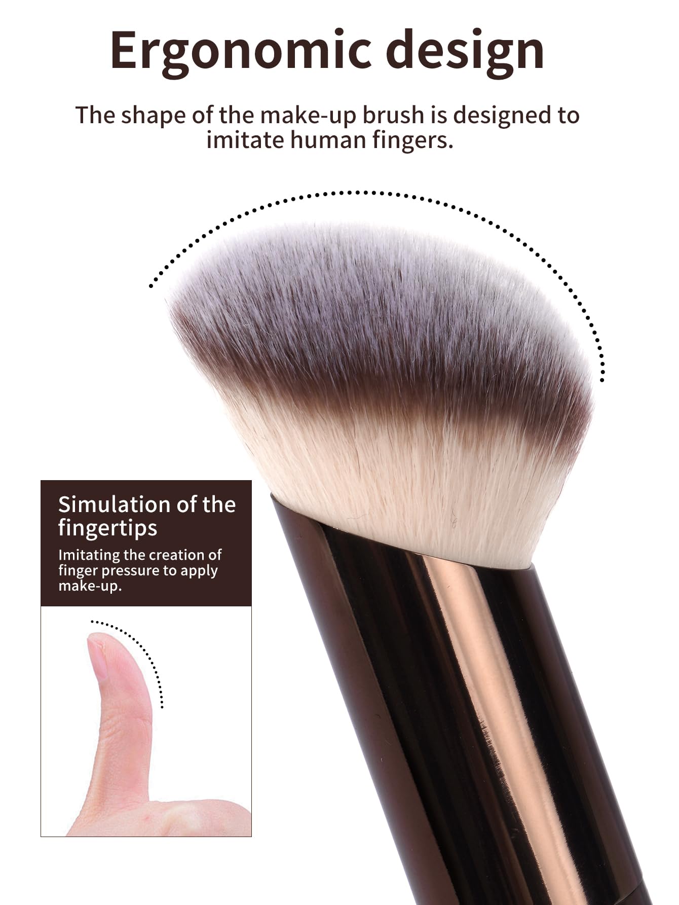 MAANGE foundation-blending brush, ideal for cream, liquid, or powder textures.