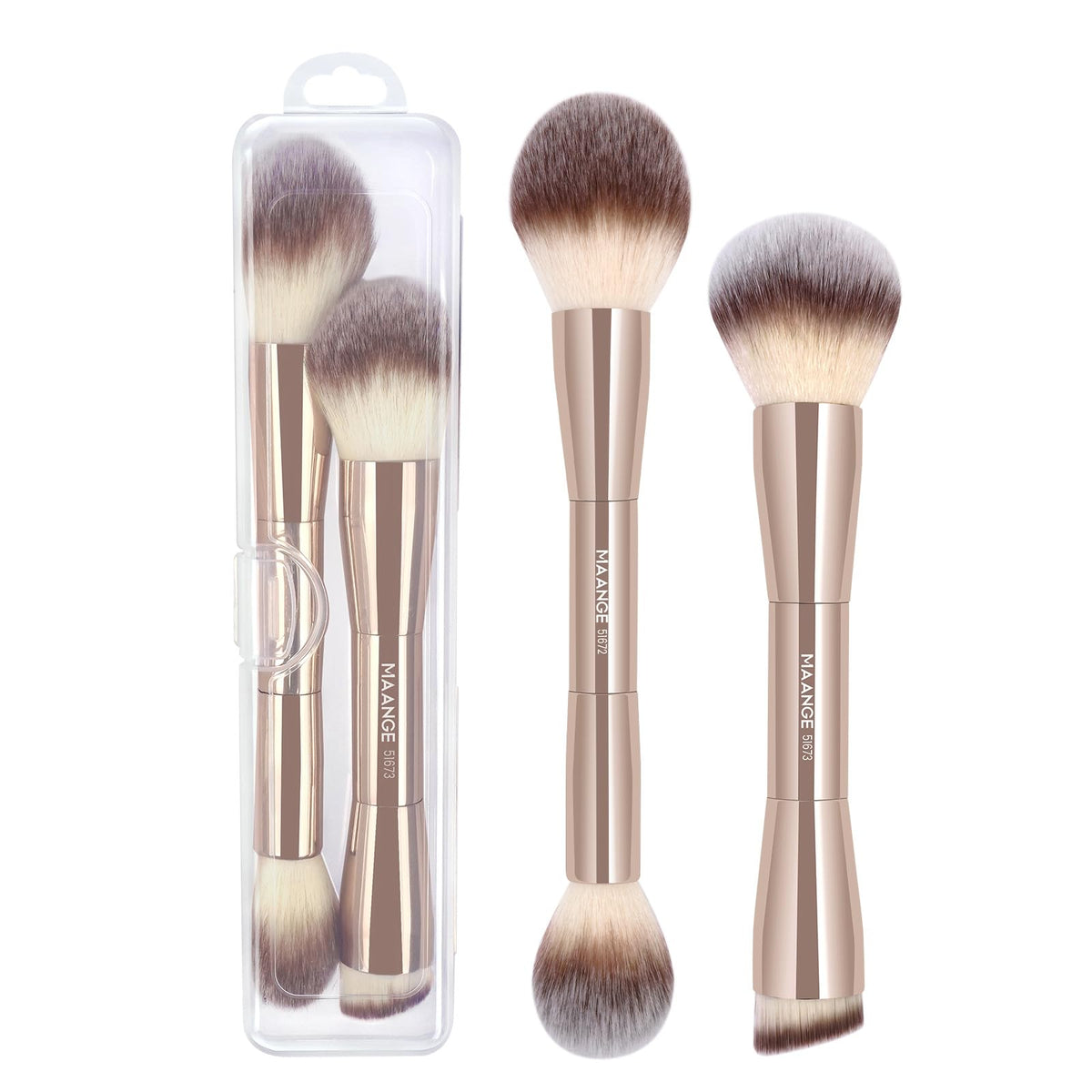 MAANGE foundation brush double-ended for effortless blending and flawless skin finish.