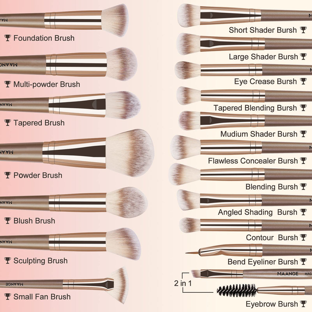 MAANGE foundation brush provides seamless blending for even skin tone.