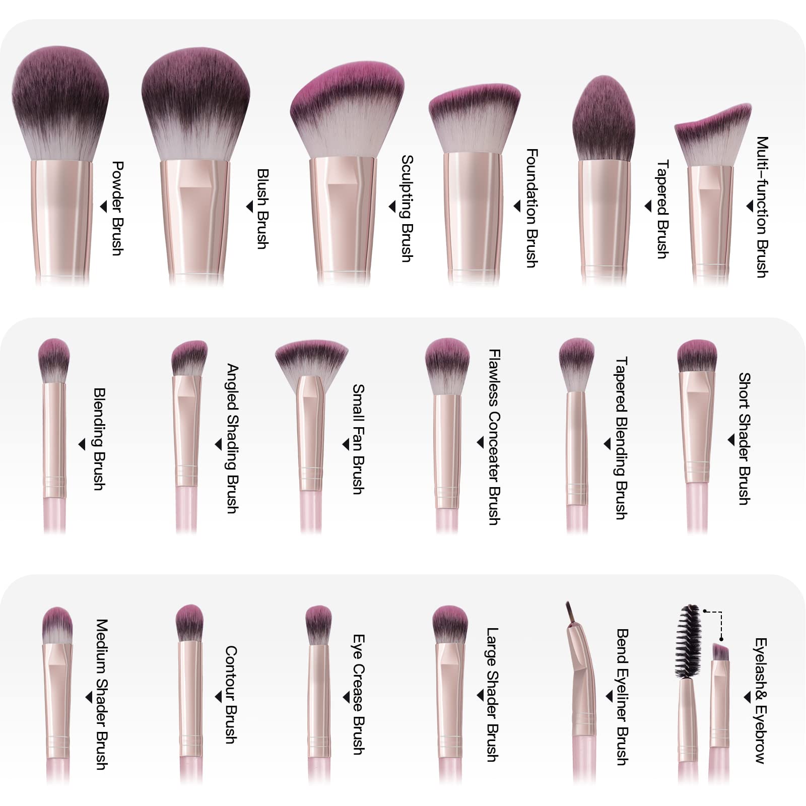 MAANGE foundation brush tapered paddle for smooth, even complexion.
