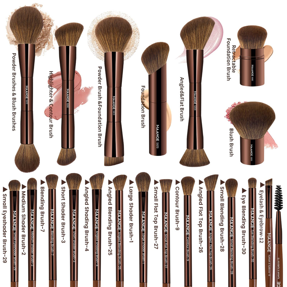 MAANGE foundation brushes with soft bristles for smooth, even coverage