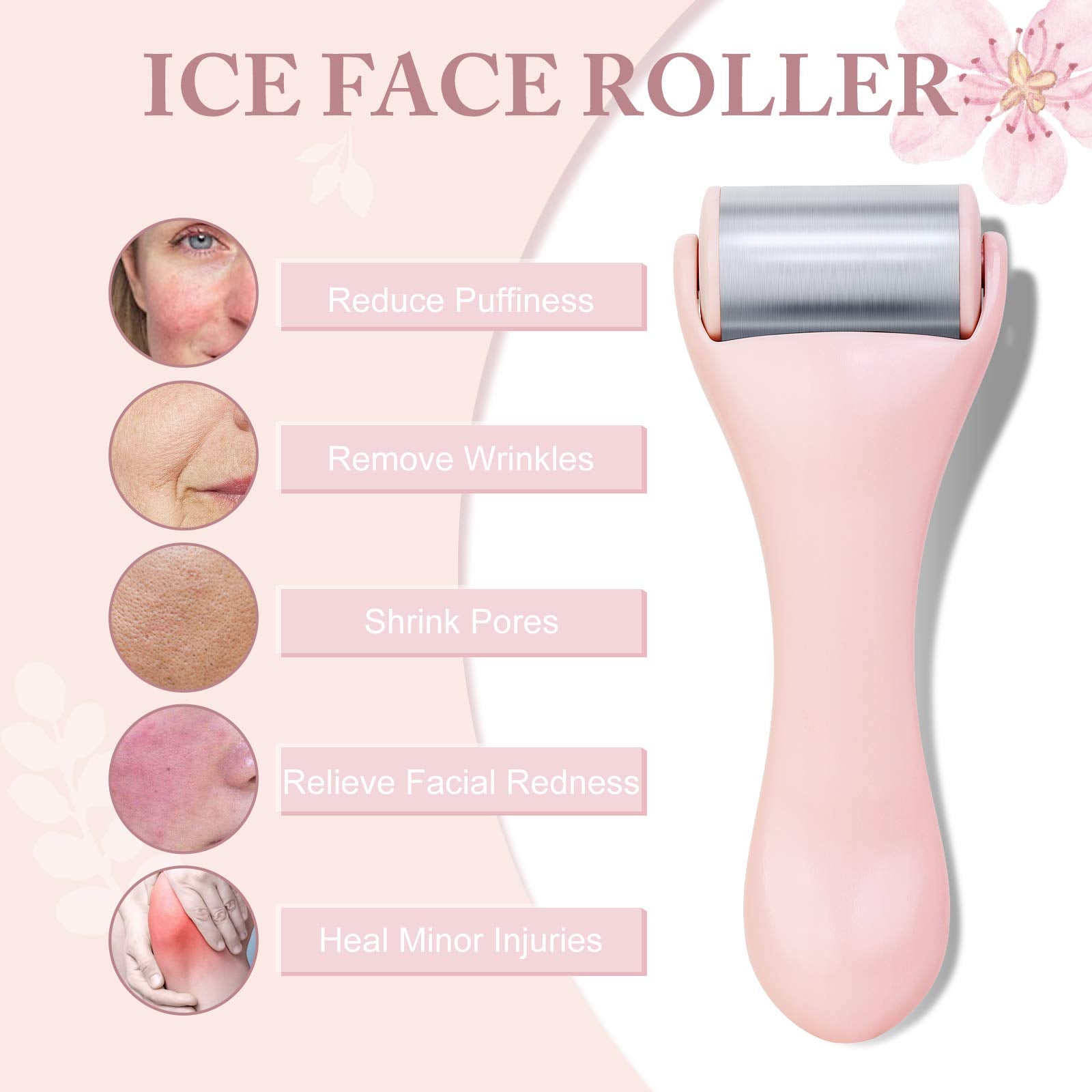 MAANGE Ice Roller Eye pink refreshes under eyes and brightens appearance