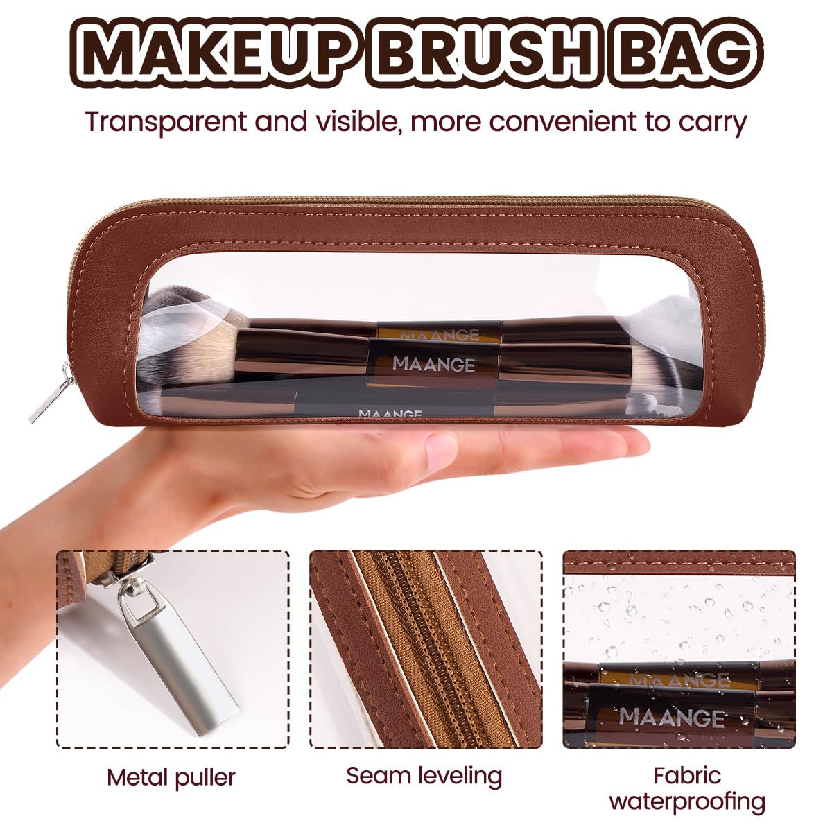 MAANGE brushes blend liquid and cream formulas smoothly.