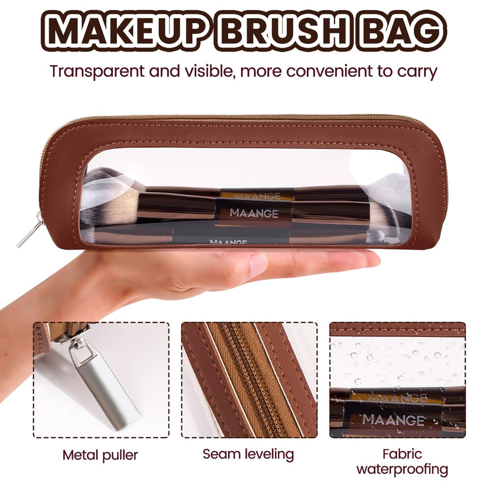 MAANGE brushes blend liquid and cream formulas smoothly.