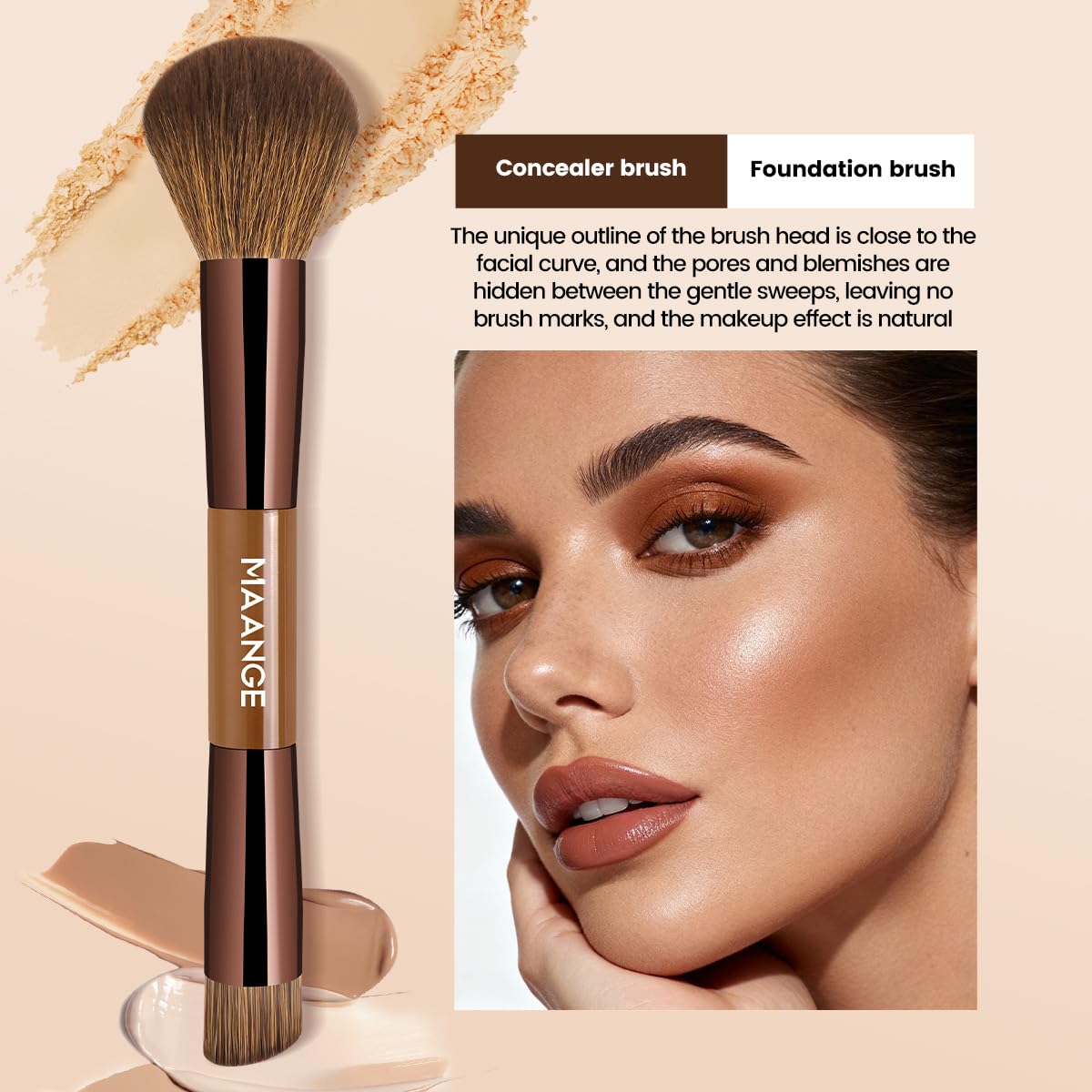 MAANGE brushes suitable for liquids, creams, and powders