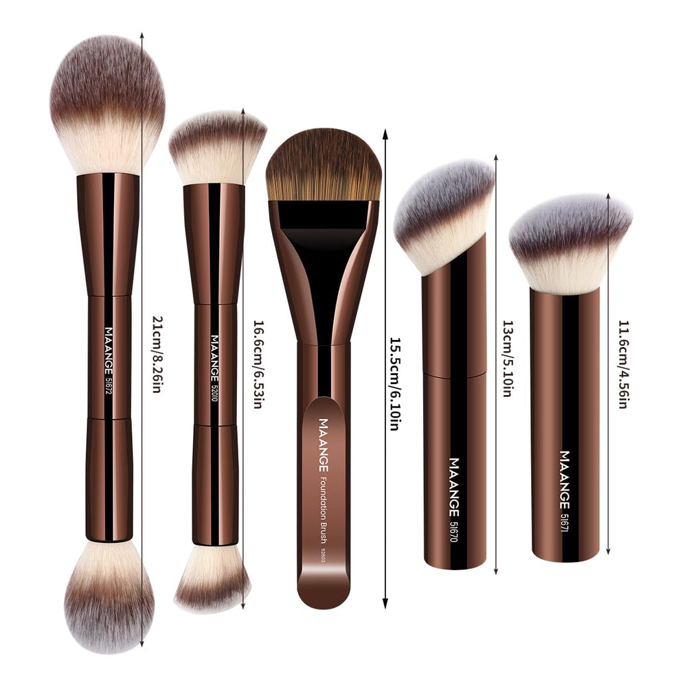 MAANGE liquid foundation brush application shot for even coverage