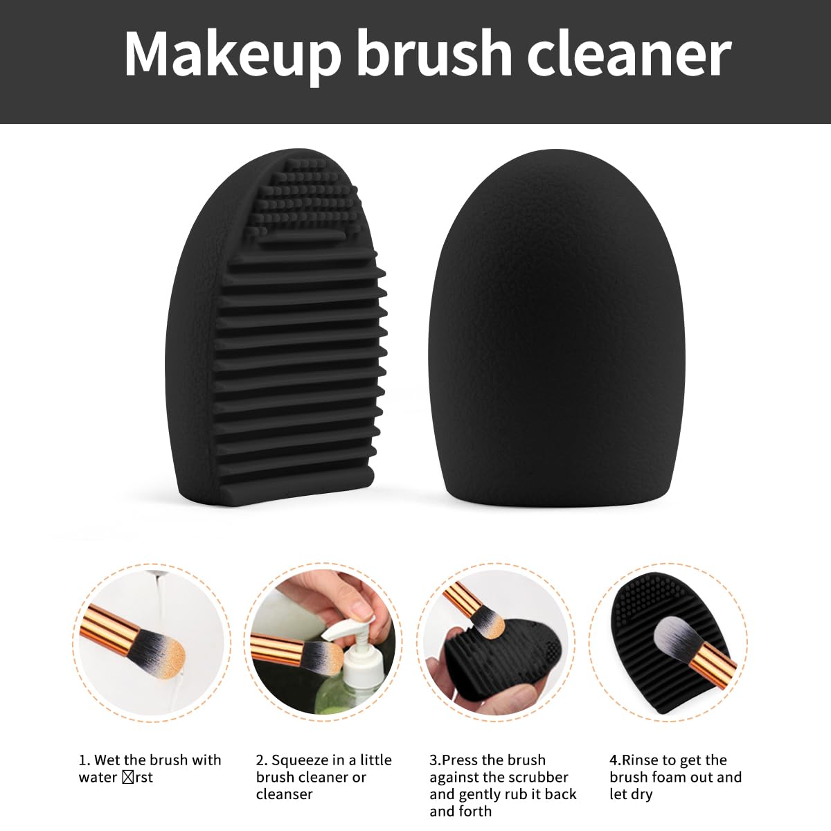 MAANGE makeup brush set cleaning mat promotes brush care after use