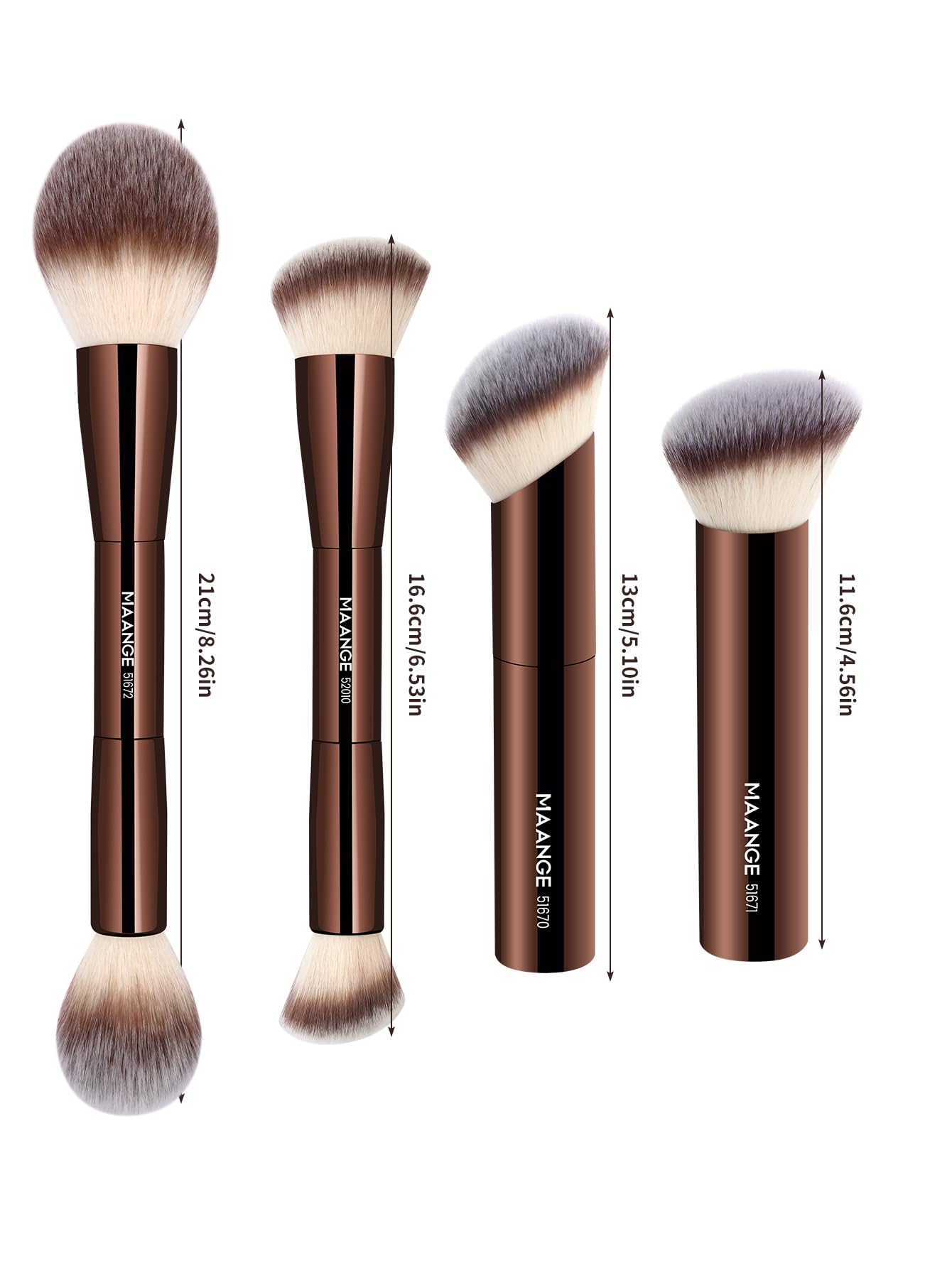 MAANGE multi-use brush set, perfect for applying, blending, and buffing makeup.