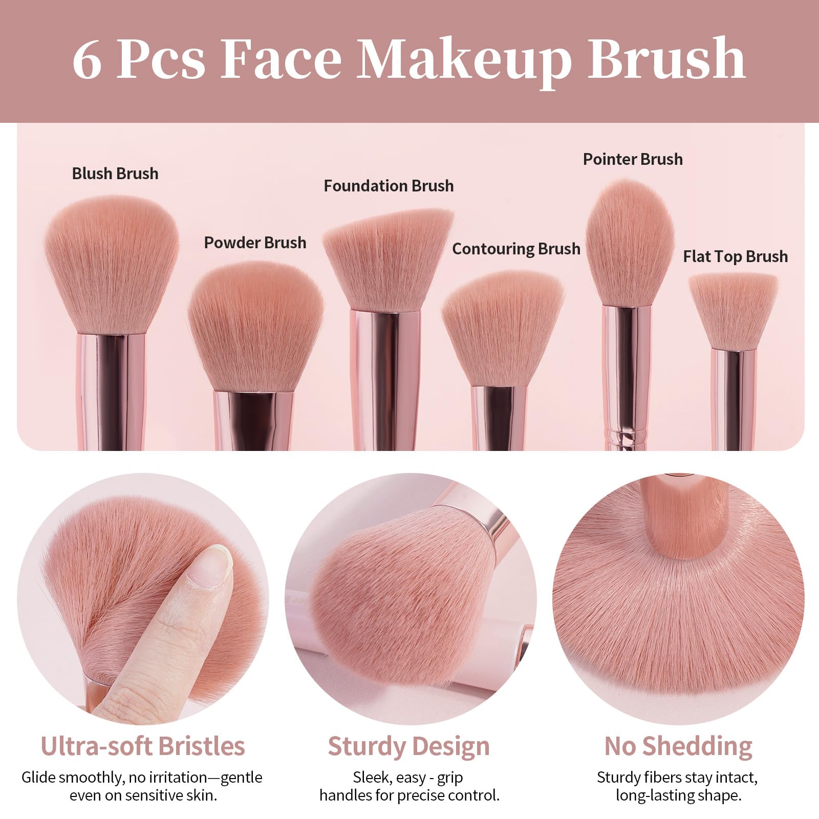 MAANGE premium synthetic bristles closeup showing soft blending performance