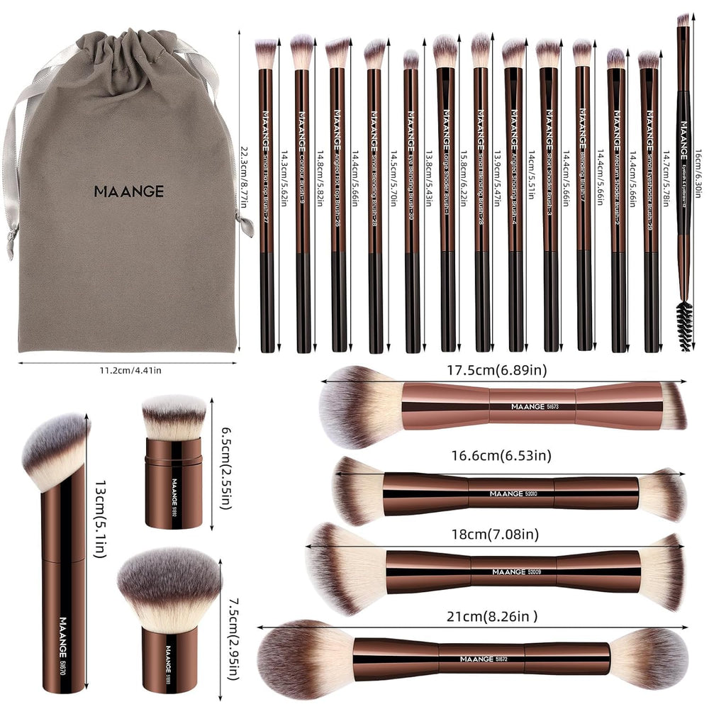 MAANGE ultra-soft bristles resist shedding and support powder grip.