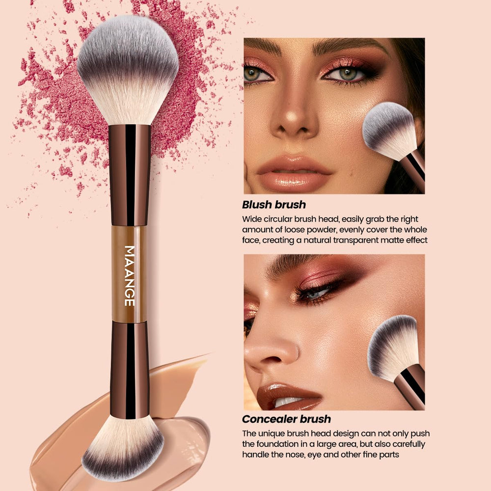 MAANGE soft synthetic bristles feel gentle on skin with dense pickup.