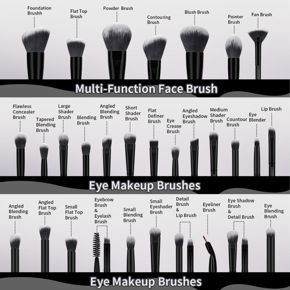 MAANGE soft synthetic bristles close-up enable gentle, even makeup blends.