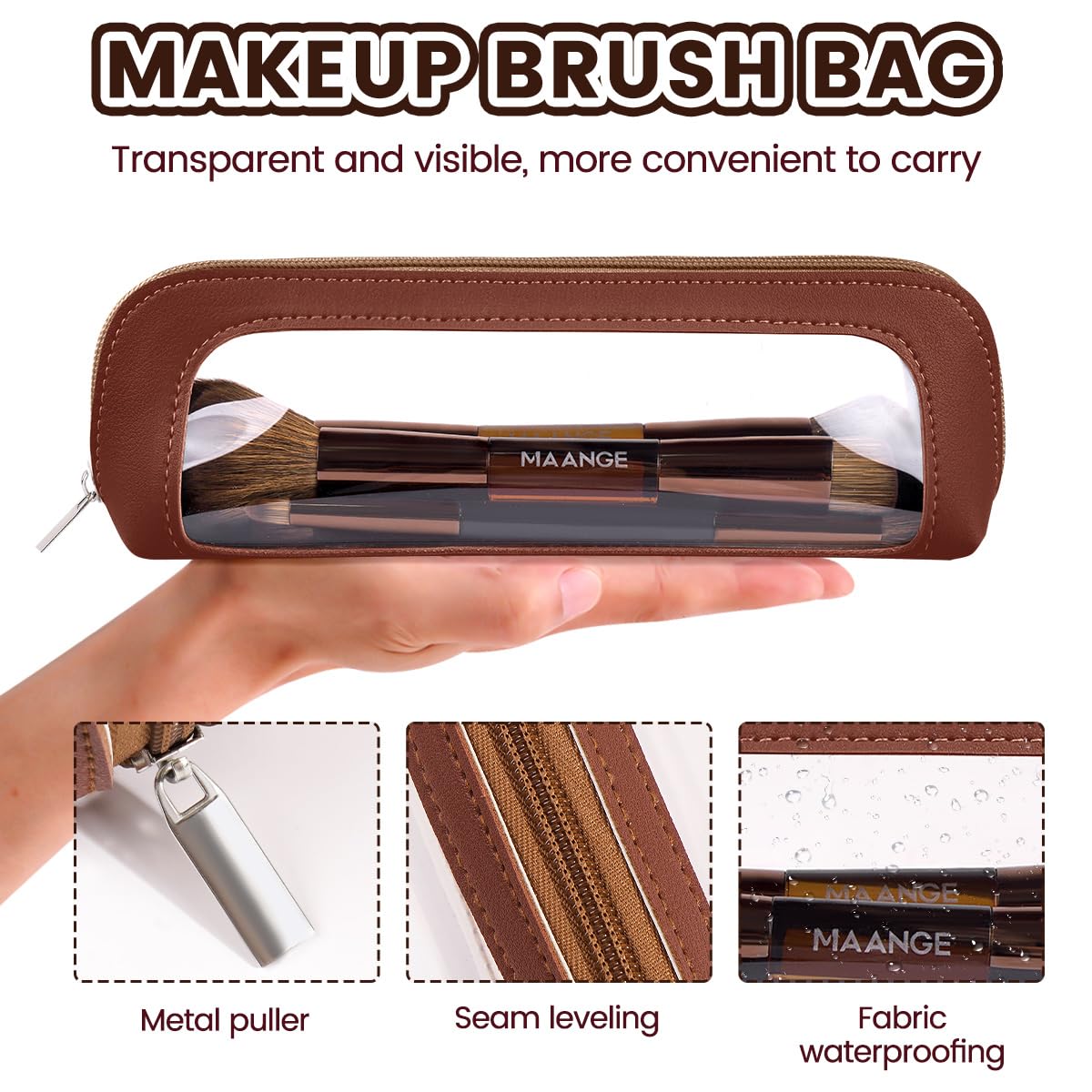 MAANGE soft synthetic bristles for gentle, hypoallergenic makeup application