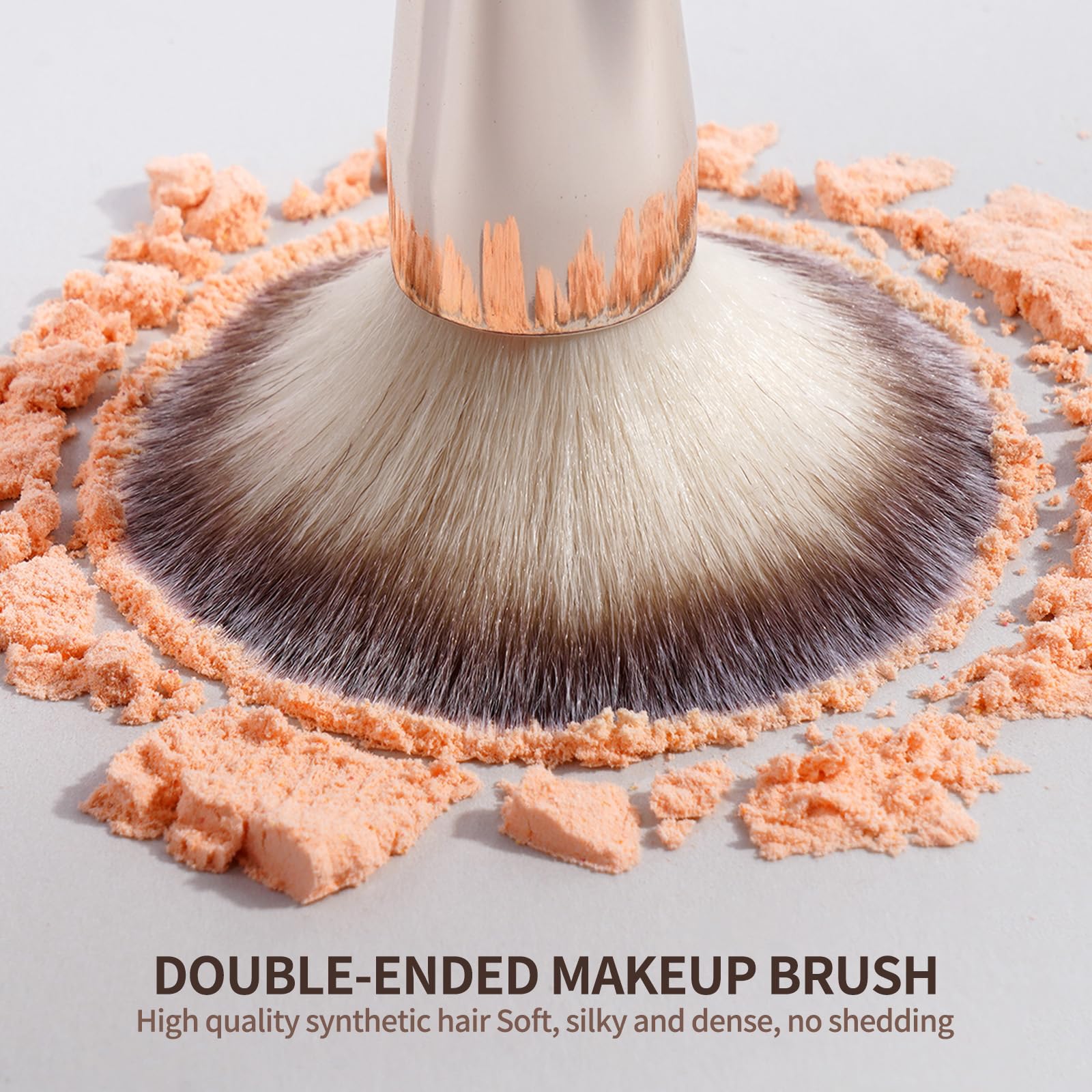 MAANGE soft synthetic bristles provide skin-friendly, gentle makeup application.