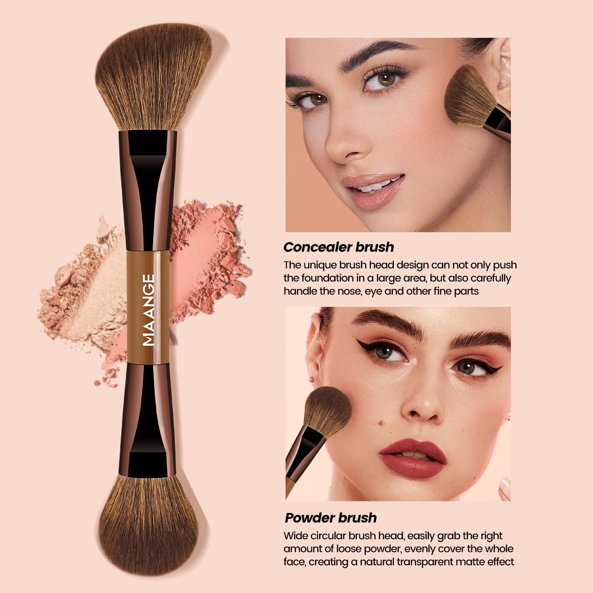 MAANGE travel bag interior protecting brushes during transport