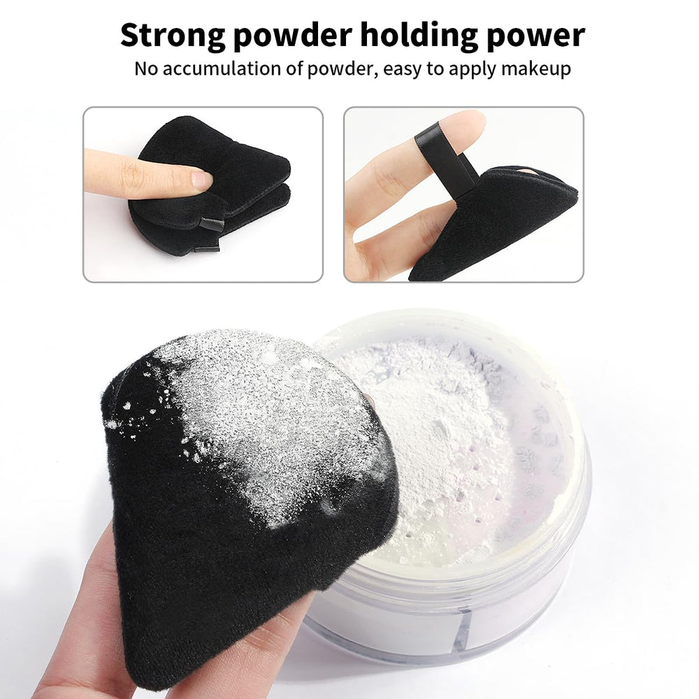 MAANGE triangle powder puff collection delivering smooth powder application