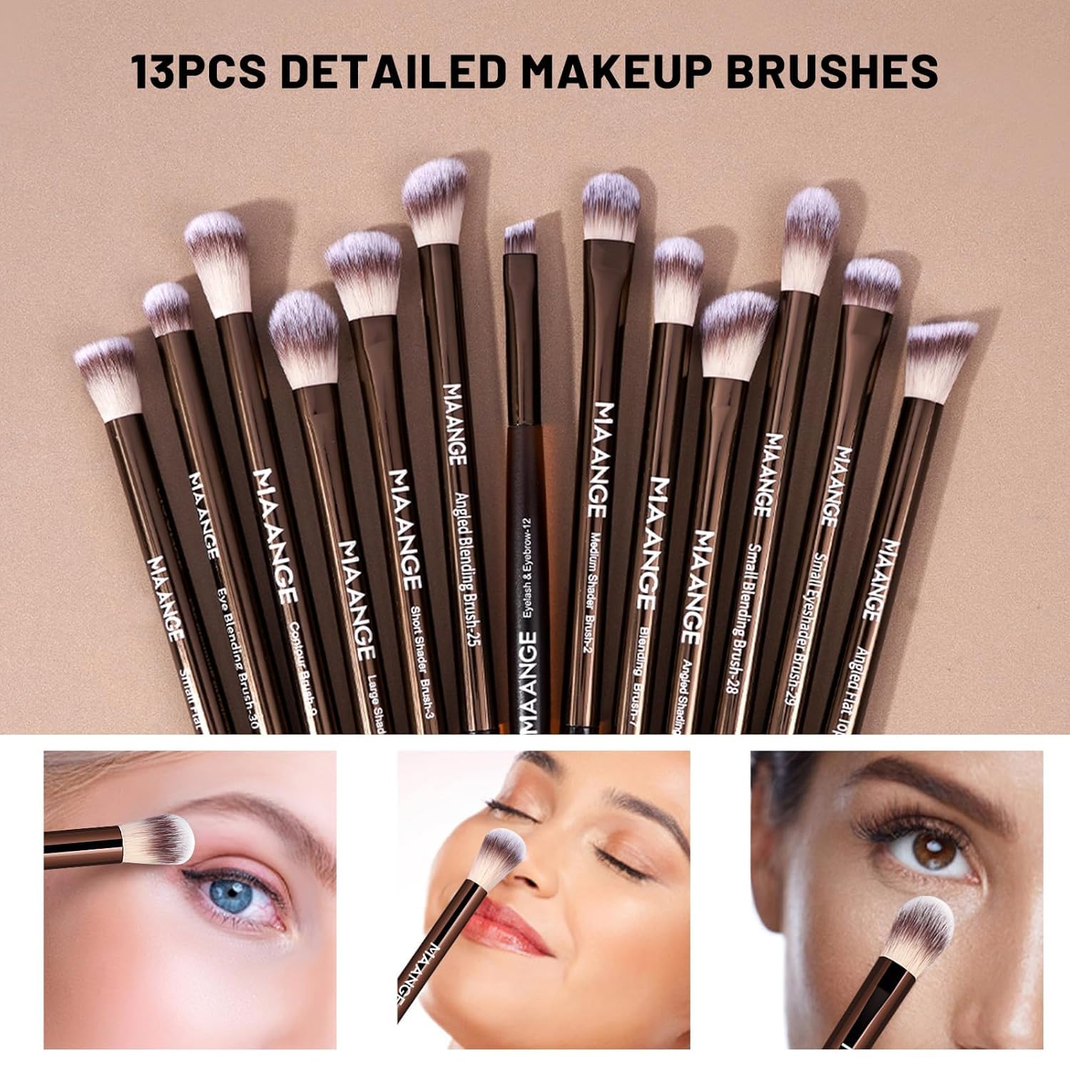 MAANGE velvet bag stores brushes neatly and travels easily.