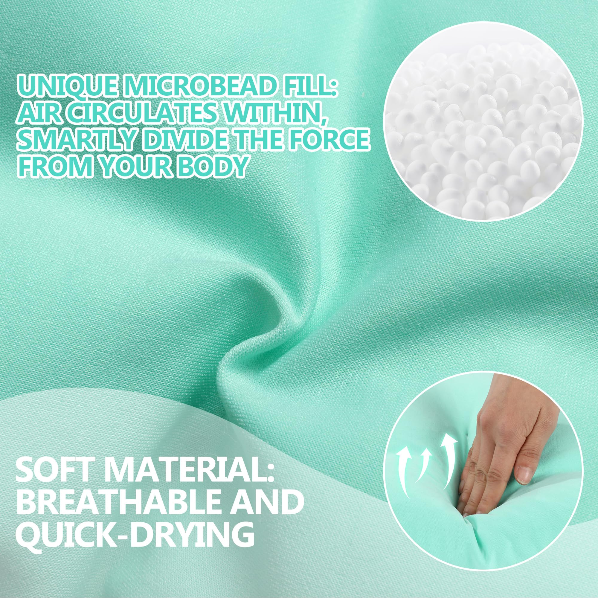 MABOZOO bath seat pillow foam close-up reveals soft air-layer surface