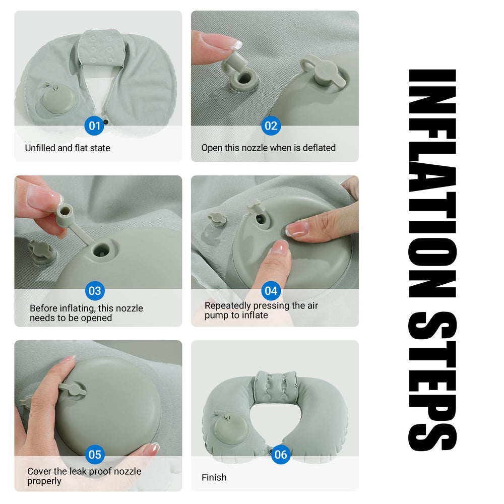 MABOZOO deflated portable pillow compact for storage and travel