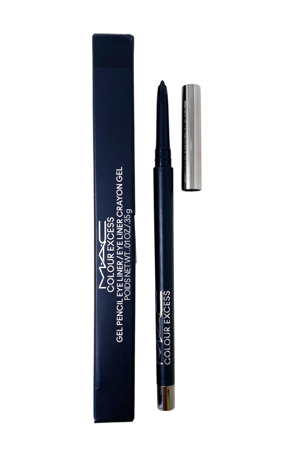 MAC Colour Excess Gel Pencil Eye Liner Glide Or Die application shows bold carbon black definition for evenings