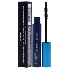 MAC Extended Play Gigablack Lash Mascara tube with sleek packaging for bold eye look.