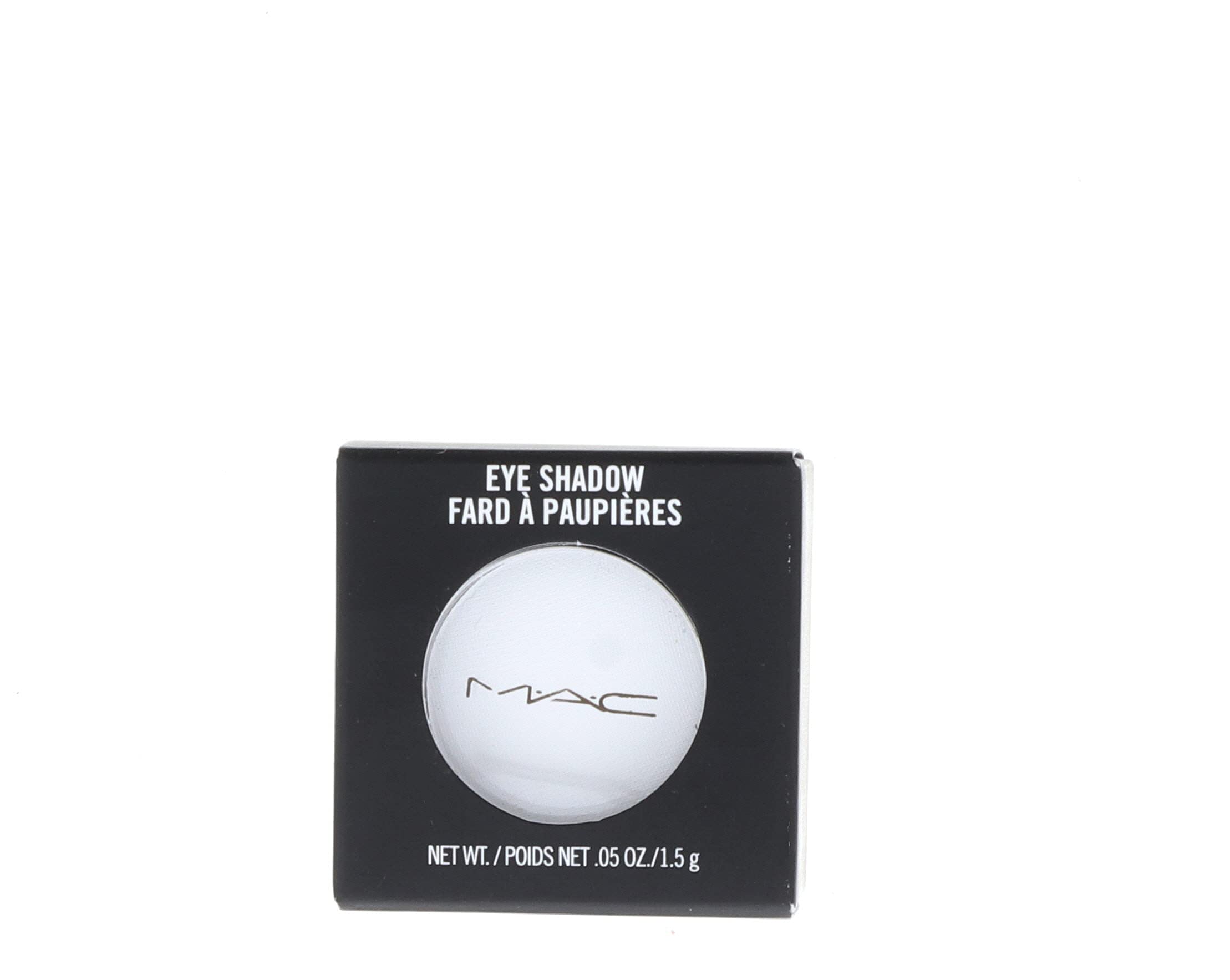 MAC Eye Shadow Gesso packaging closeup underscores premium matte formula and shade versatility.