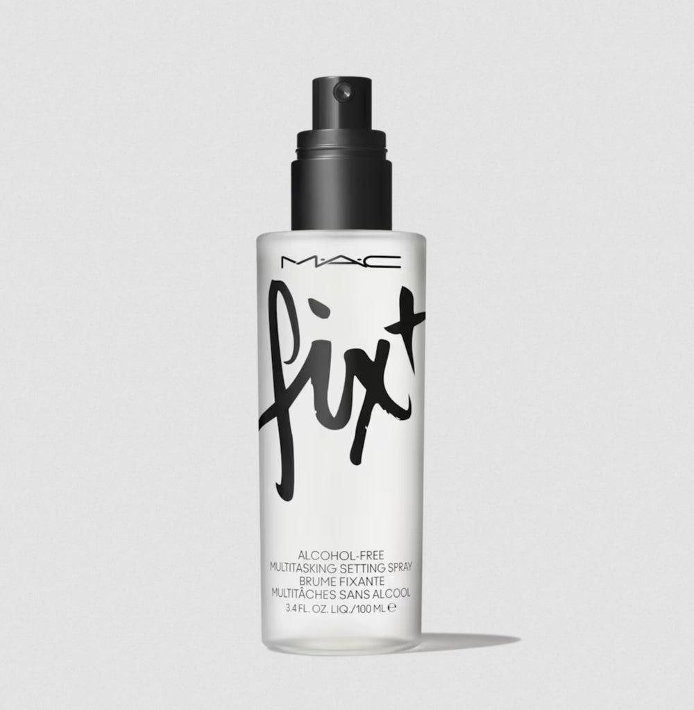 MAC Fix+ bottle mist delivering a refreshing setting and hydration for lasting makeup.