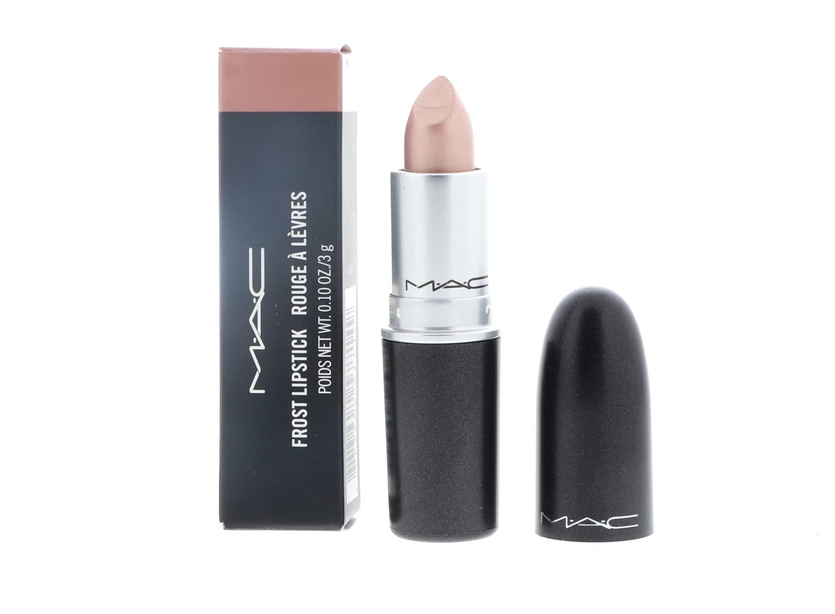 MAC Frost Lipstick GEL tube front view emphasizes premium packaging for luxury on-the-go.