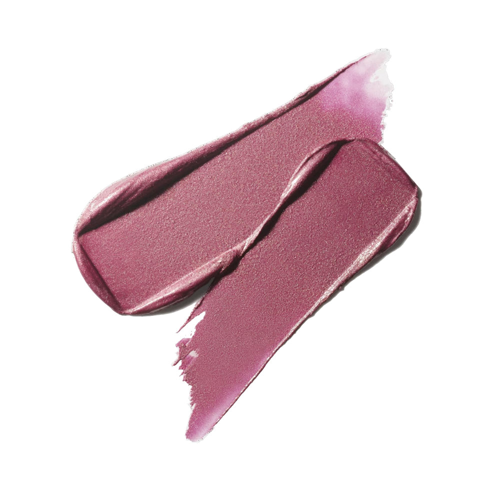 MAC Frost Lipstick Plum Dandy texture detail reveals smooth, comfortable wear.