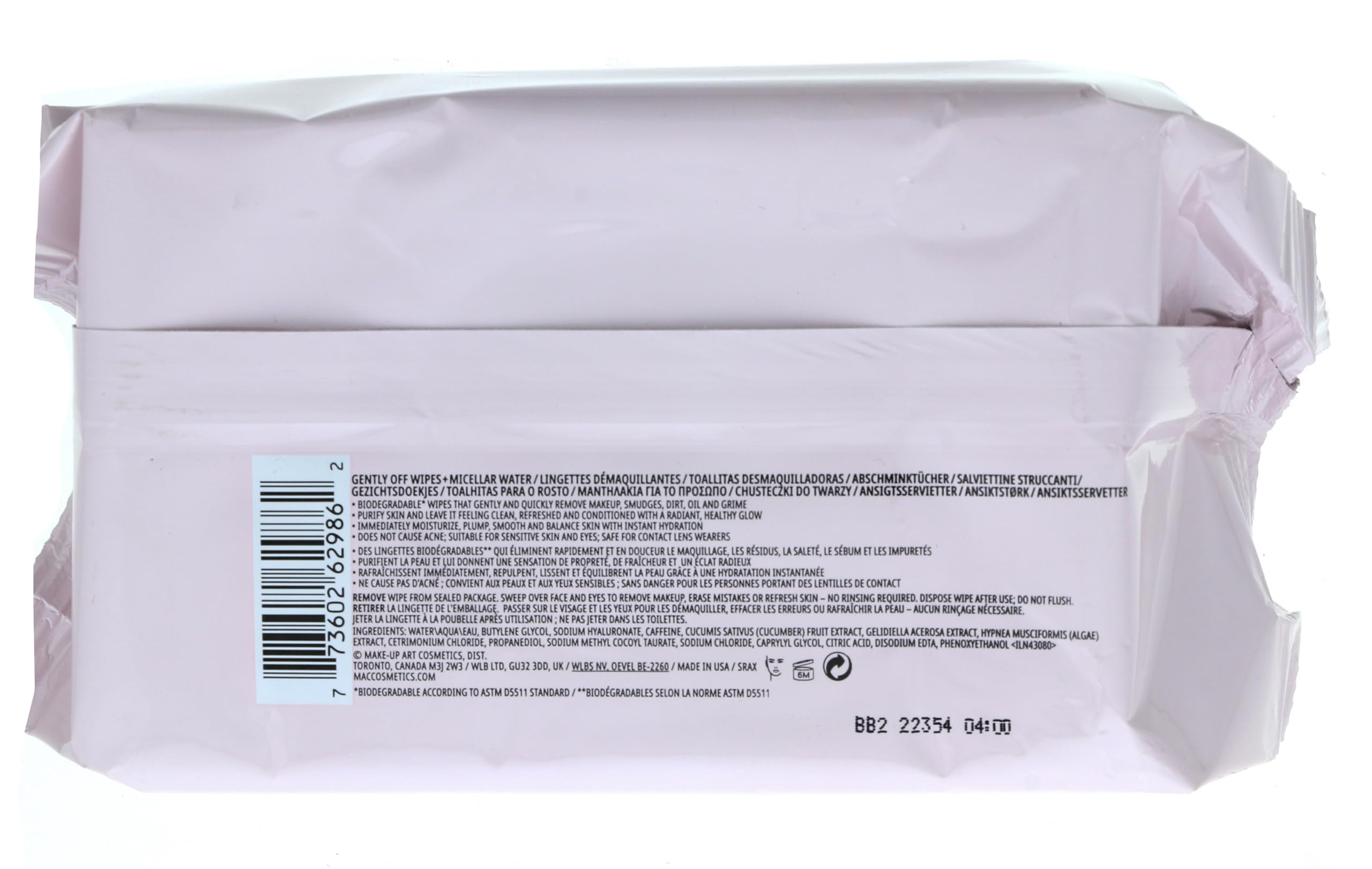MAC Gently Off micellar water bottle: micellar formula aids makeup removal while conditioning skin