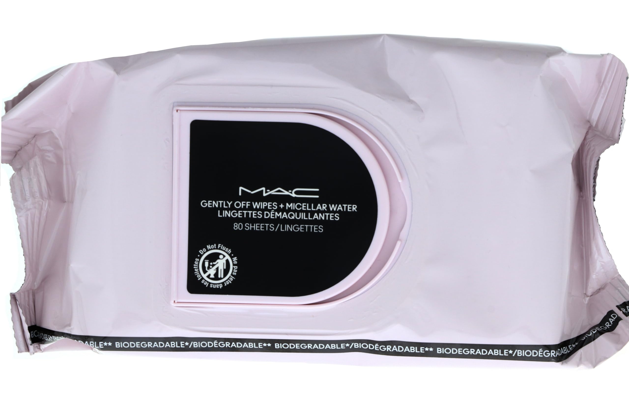 MAC Gently Off wipes closeup: saturated cloths deliver fast, thorough cleansing