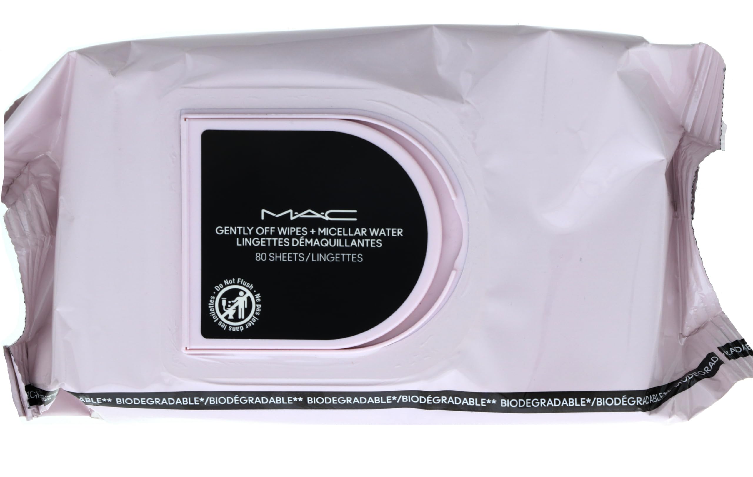 MAC Gently Off wipes pack: oversized sheets for quick, gentle makeup removal