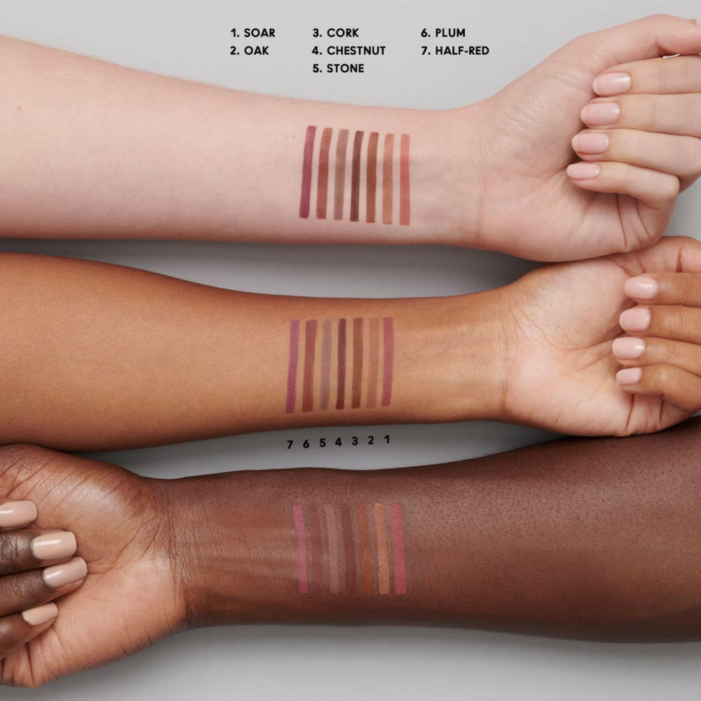 MAC Lip Pencil Cork sharpener nearby hints at easy maintenance for a crisp tip.